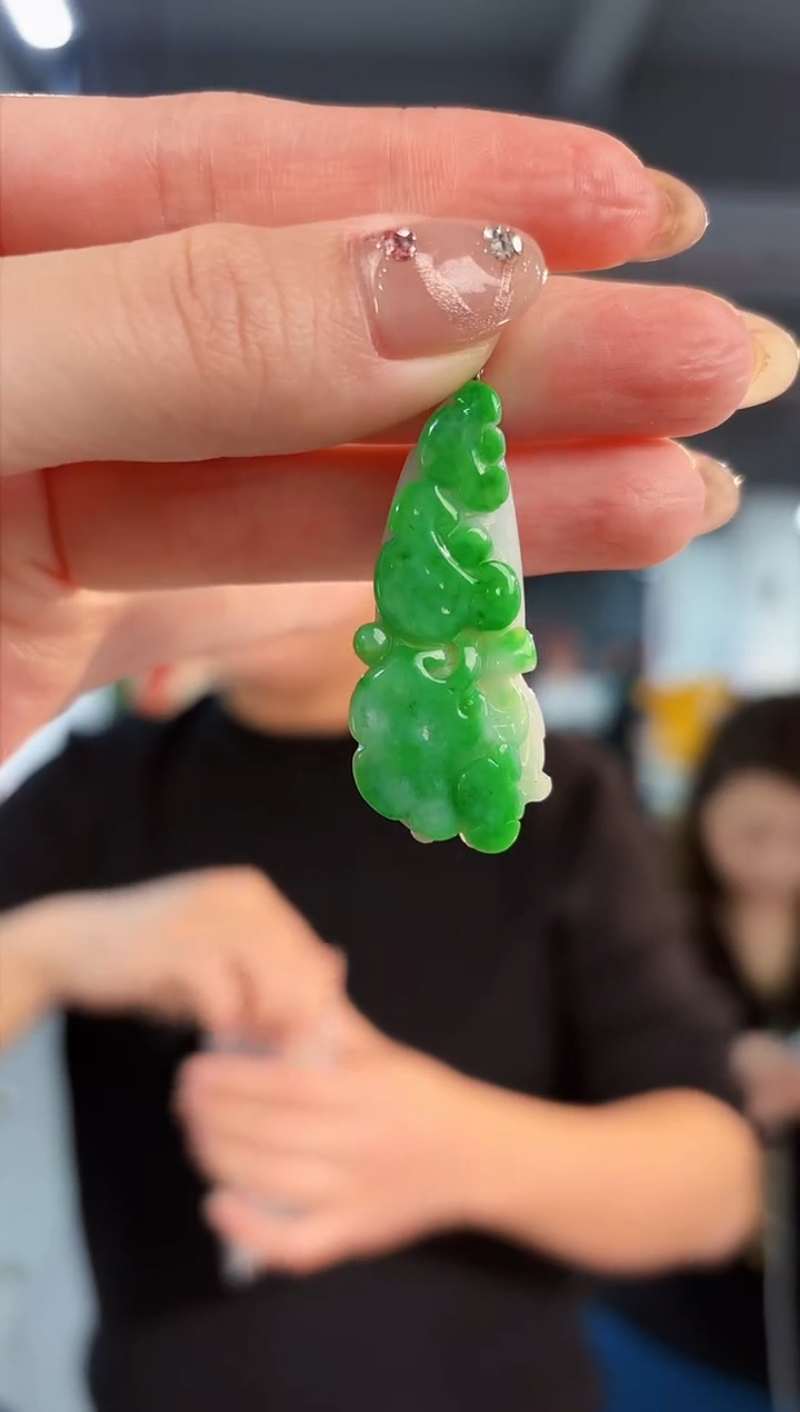 【闪购商品】翡翠颈饰18K金镶嵌缅料A货/支持复检/一件