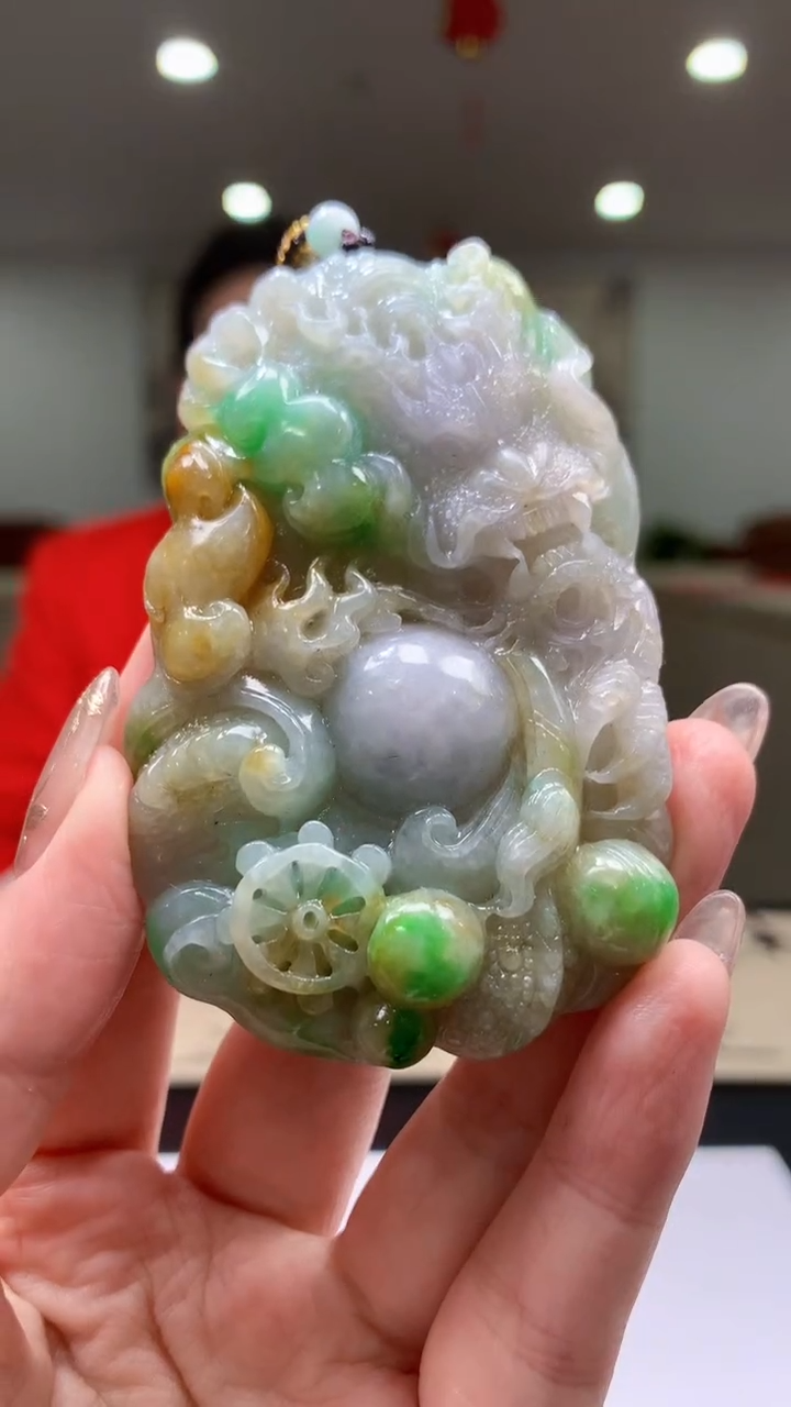 【闪购商品】定制翡翠未镶嵌8018yx-毛货挂件59