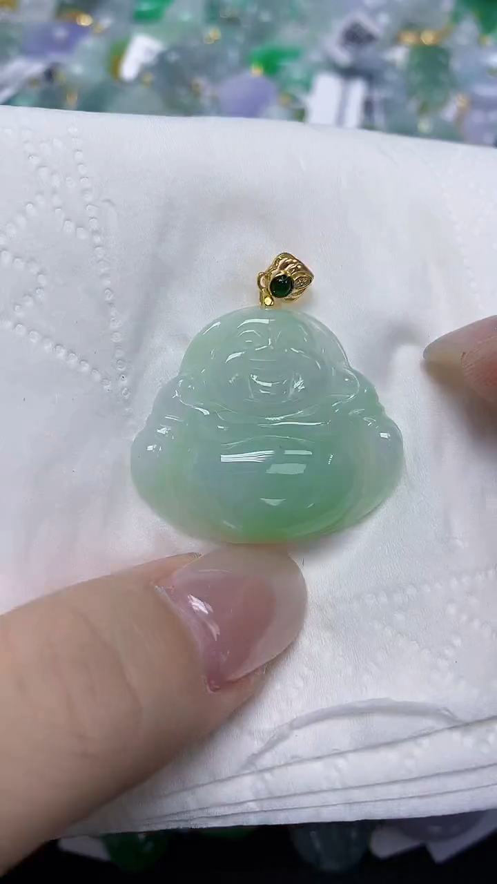 翡翠未镶嵌颈饰天然缅甸翡翠A货