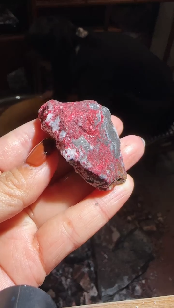 天然辰砂朱砂毛料59