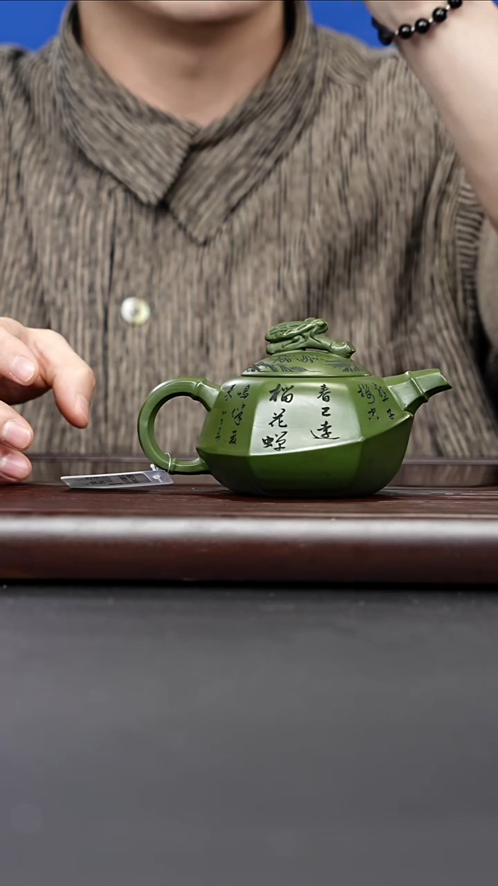 紫砂壶宜兴紫砂 一鸣惊人 民国绿泥 范家群783