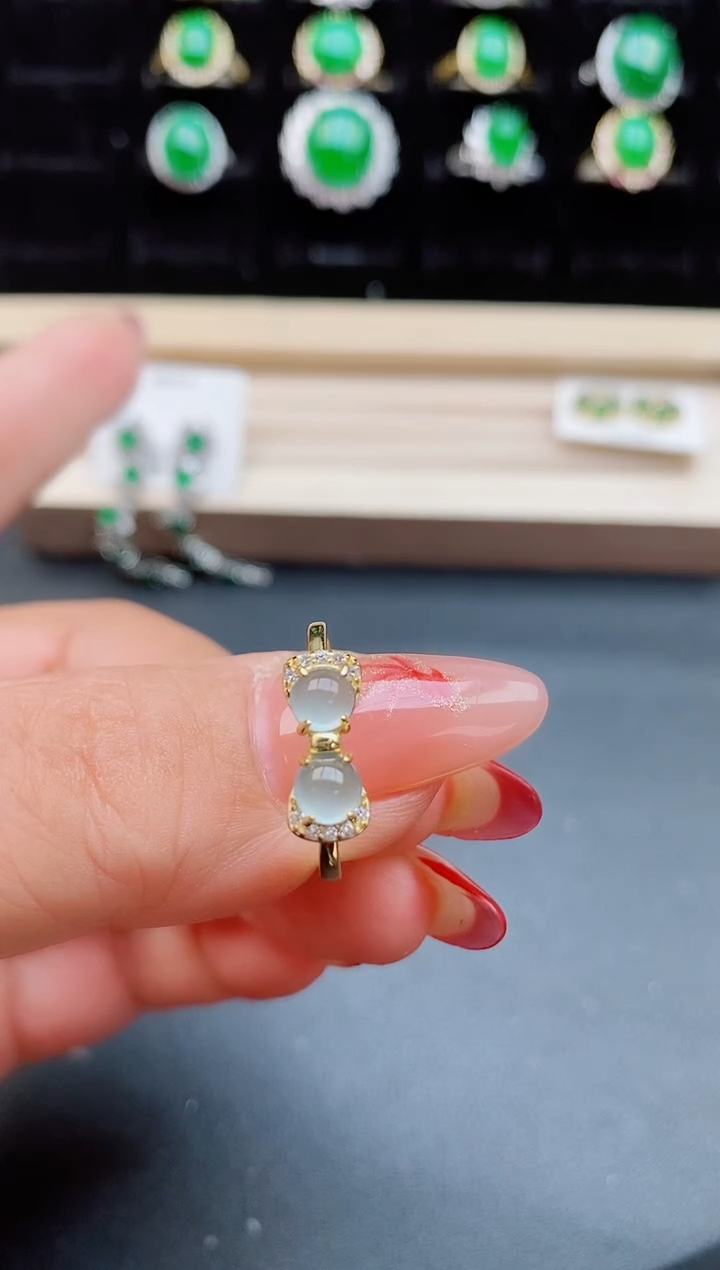 【闪购商品】翡翠戒指银S925镶嵌321321