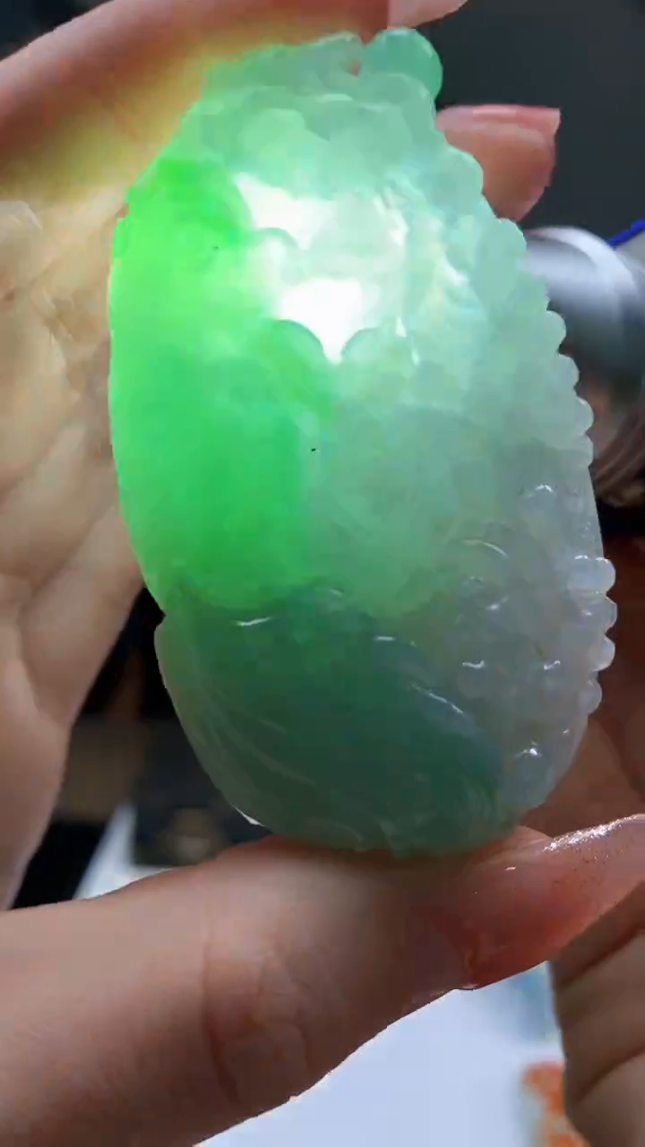 【闪购商品】定制翡翠未镶嵌1044ry-毛货挂件34