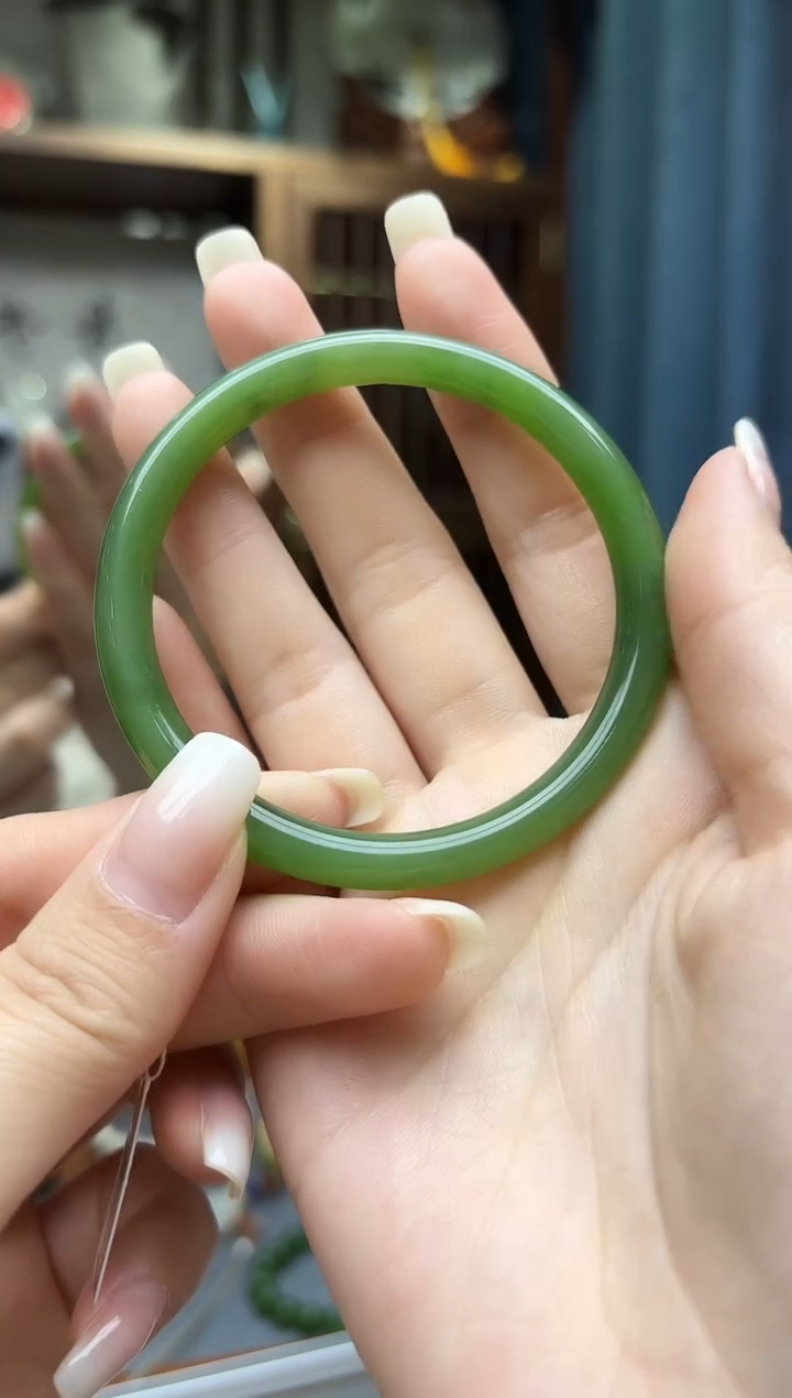 未镶嵌手镯和田玉和田玉手镯55#+XE01442