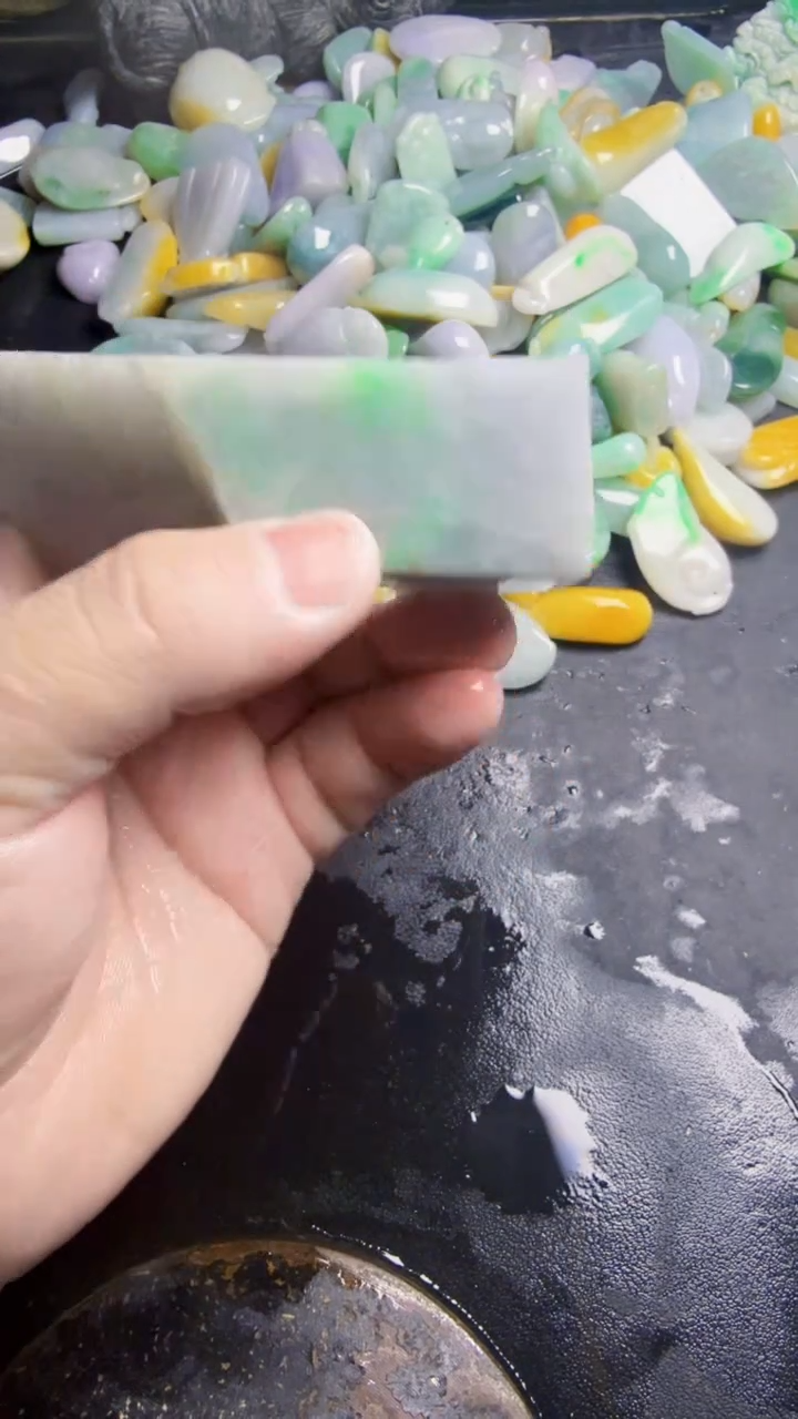 未镶嵌挂件翡翠方*天然翡翠243