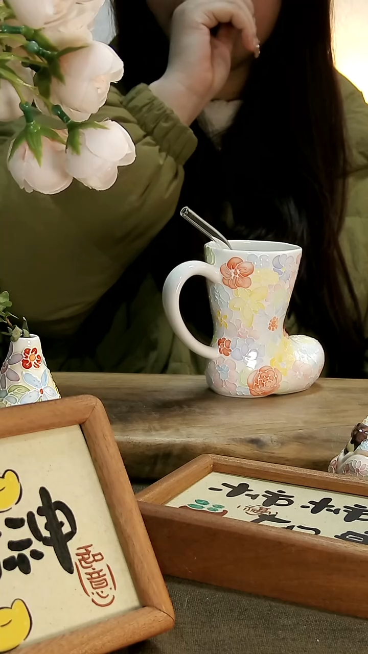 【闪购商品】万花沥线陶瓷杯杯杯