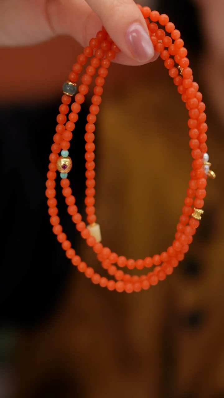 银S925镶嵌珠串南红玛瑙MZZ019南红珠串