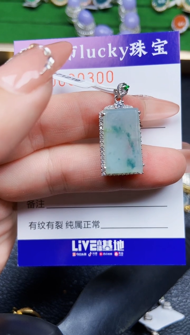 【闪购商品】翡翠颈饰银S925镶嵌0300