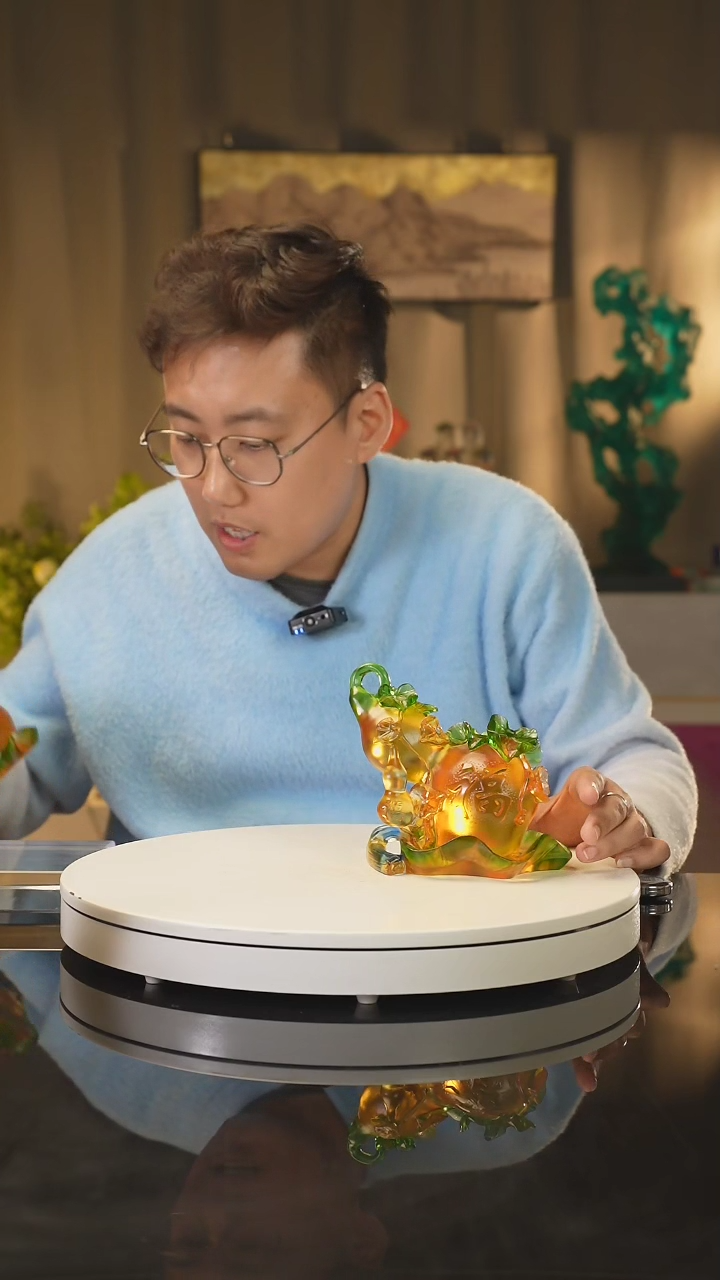 【闪购商品】雅致水晶琉璃 水晶吹制 大葫芦摆件