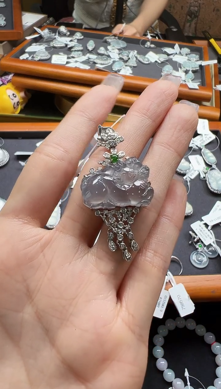 【闪购商品】翡翠颈饰18K金镶嵌DFZ0217-153