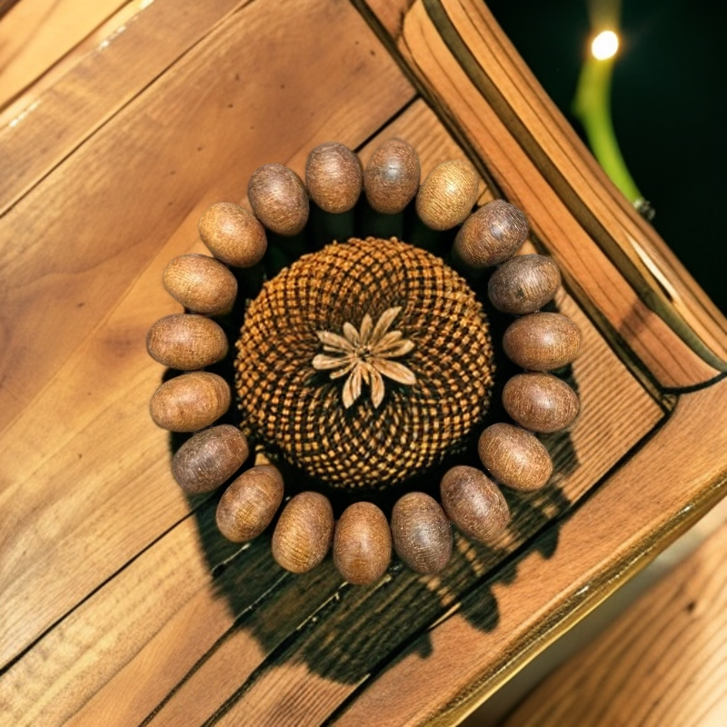 F329越南黄奇文玩手串13mm