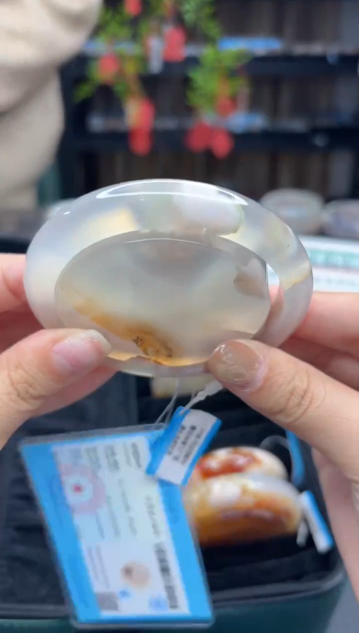 【闪购商品】石英质玉手镯未镶嵌479（60圈赠送镯心）