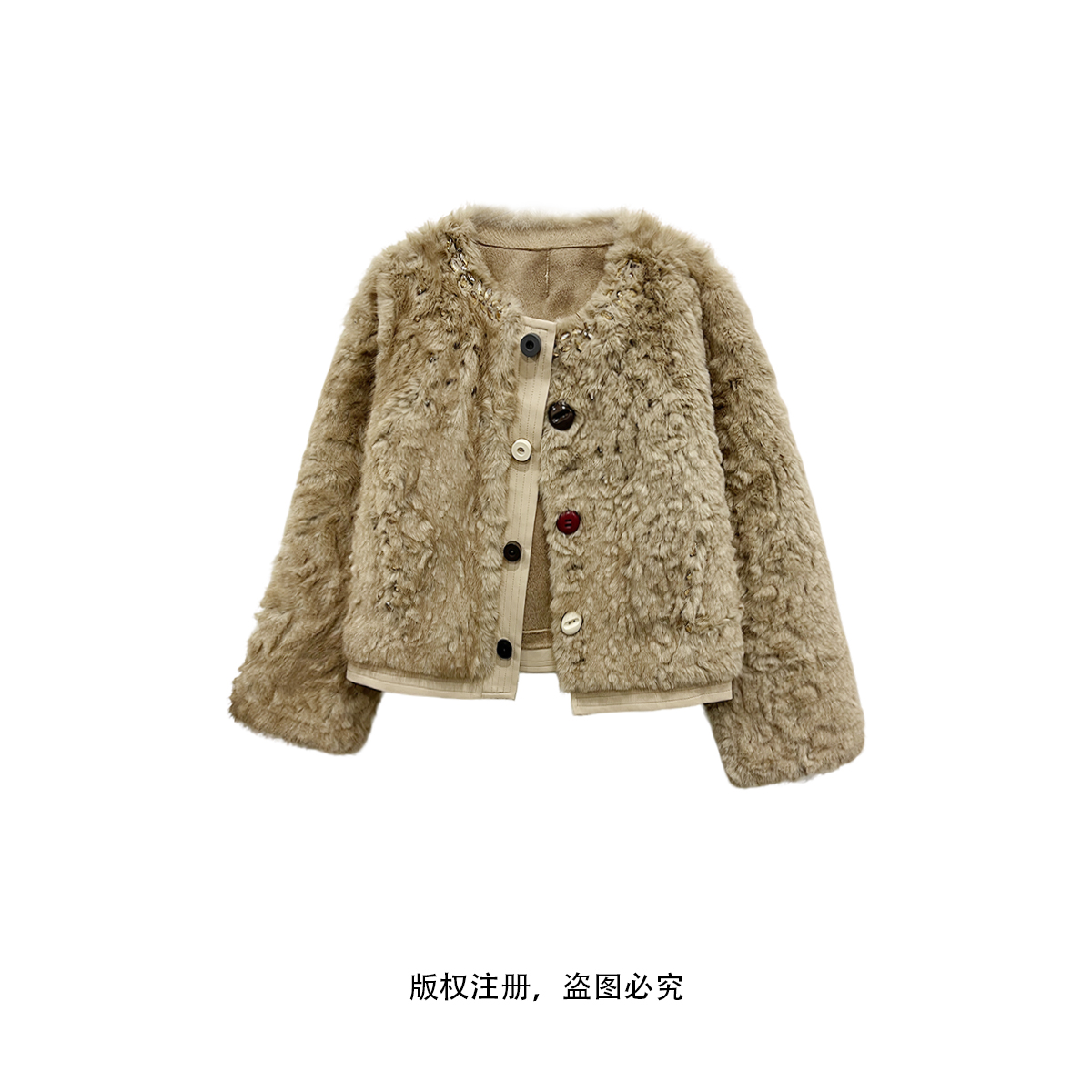 【COCOLOYIS】直下摆短外套长袖秋季系扣小香风时尚冬季250112826