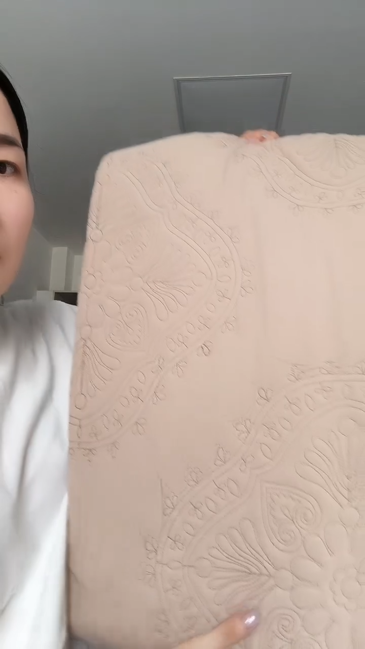 棉棉D05孤品卡其色 立体感刺绣三件套170*228