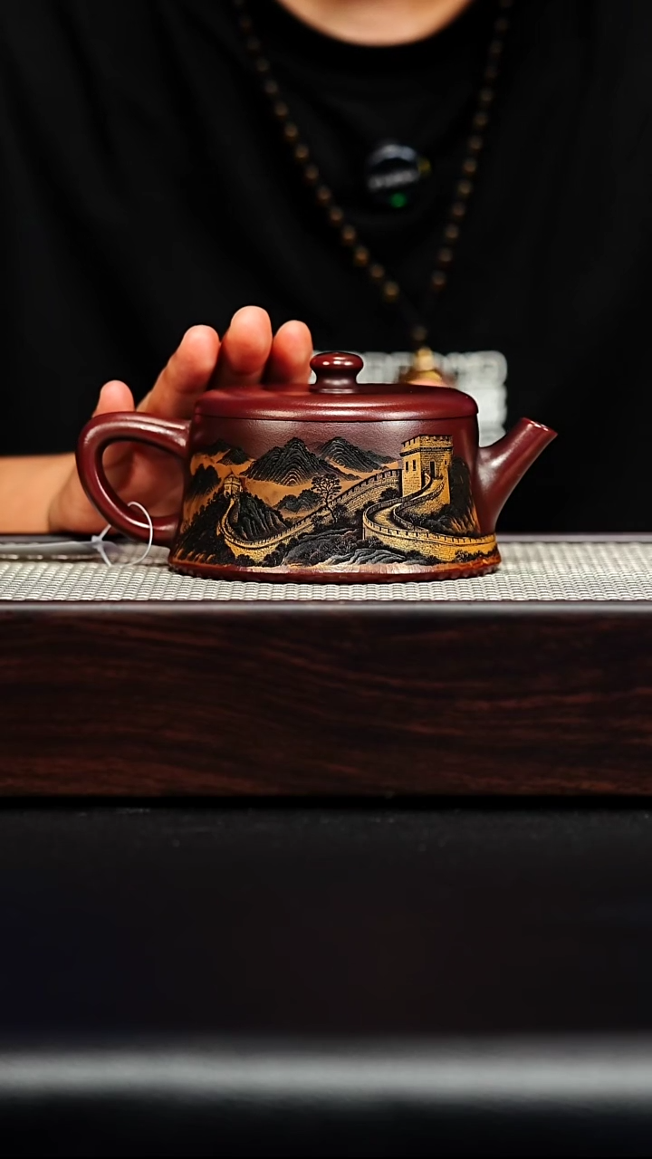 茶壶紫砂柱础壶 