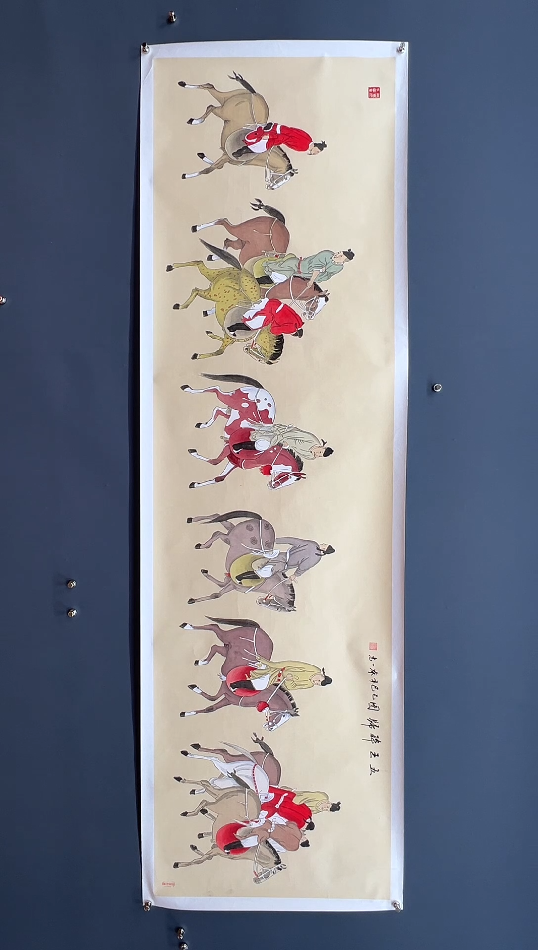 国画五王醉归图国画