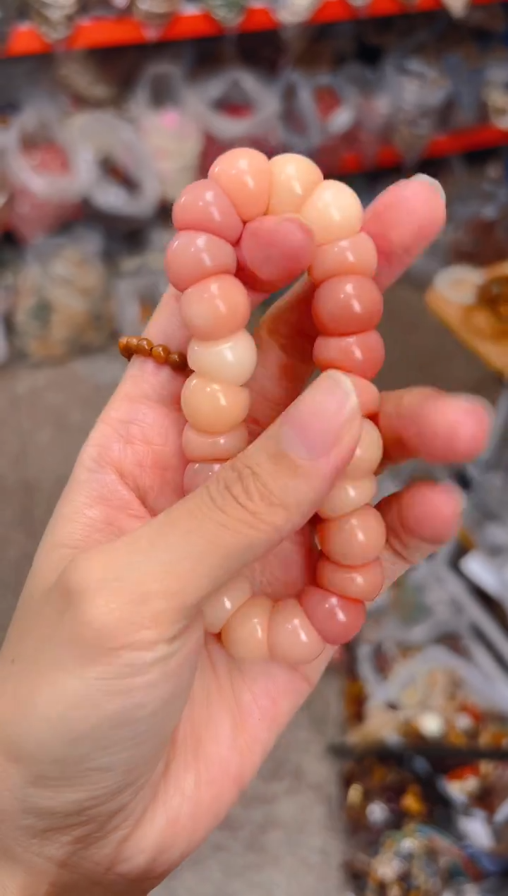 吊坠菩提根/象牙果粉色大肠