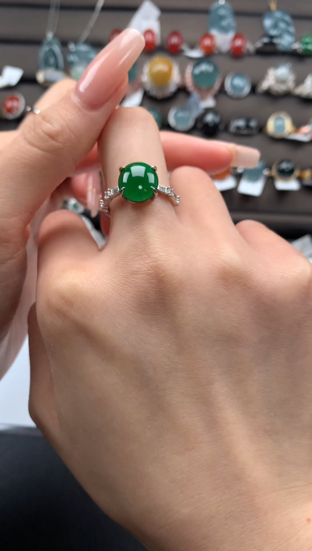 【闪购商品】翡翠戒指银S925镶嵌3123213123