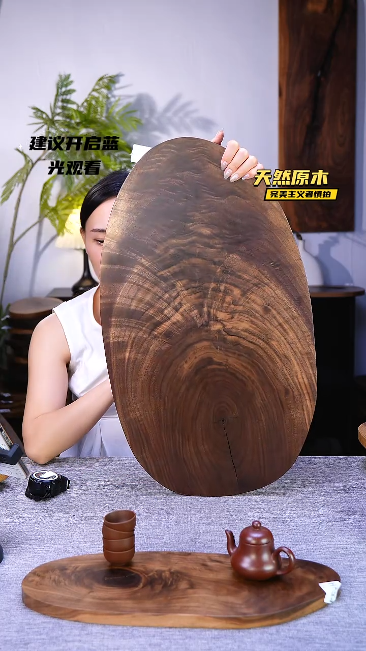 木北美黑胡桃原木.干裂疤结不属于商品质量问题完美主义者慎拍