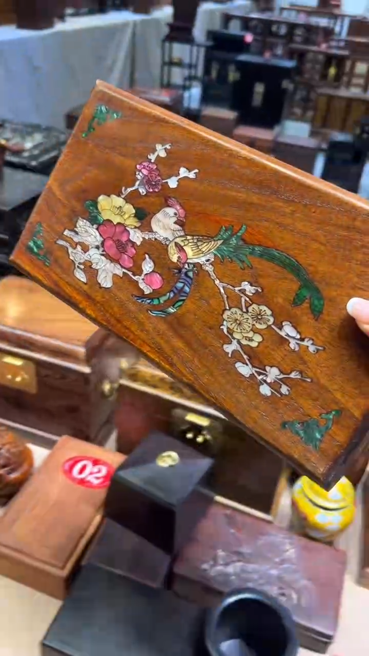 木锦上添花螺钿首饰盒