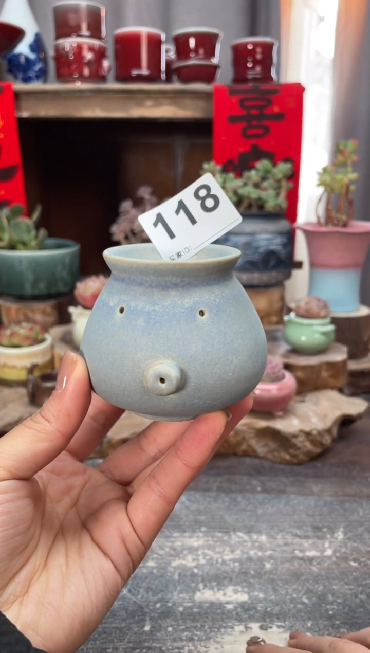 【闪购商品】摆件118木小芳花盆知