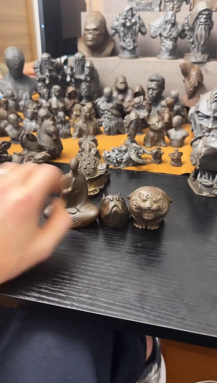 铁白*无毛小老虎，狗头，瘦无相佛（锈色）