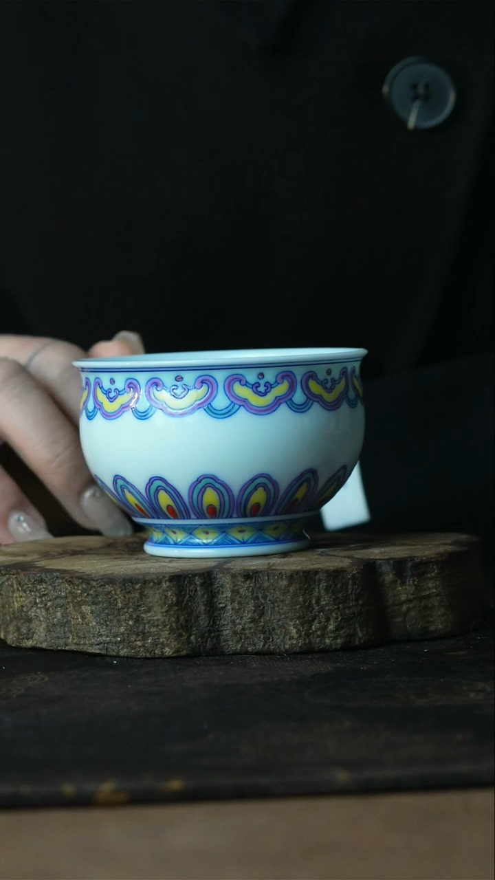 【闪购商品】杯景德镇陶瓷善听斗彩