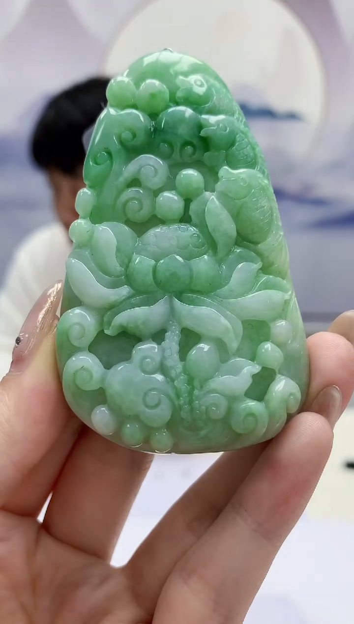 【闪购商品】定制翡翠未镶嵌4925jw-毛货挂件31