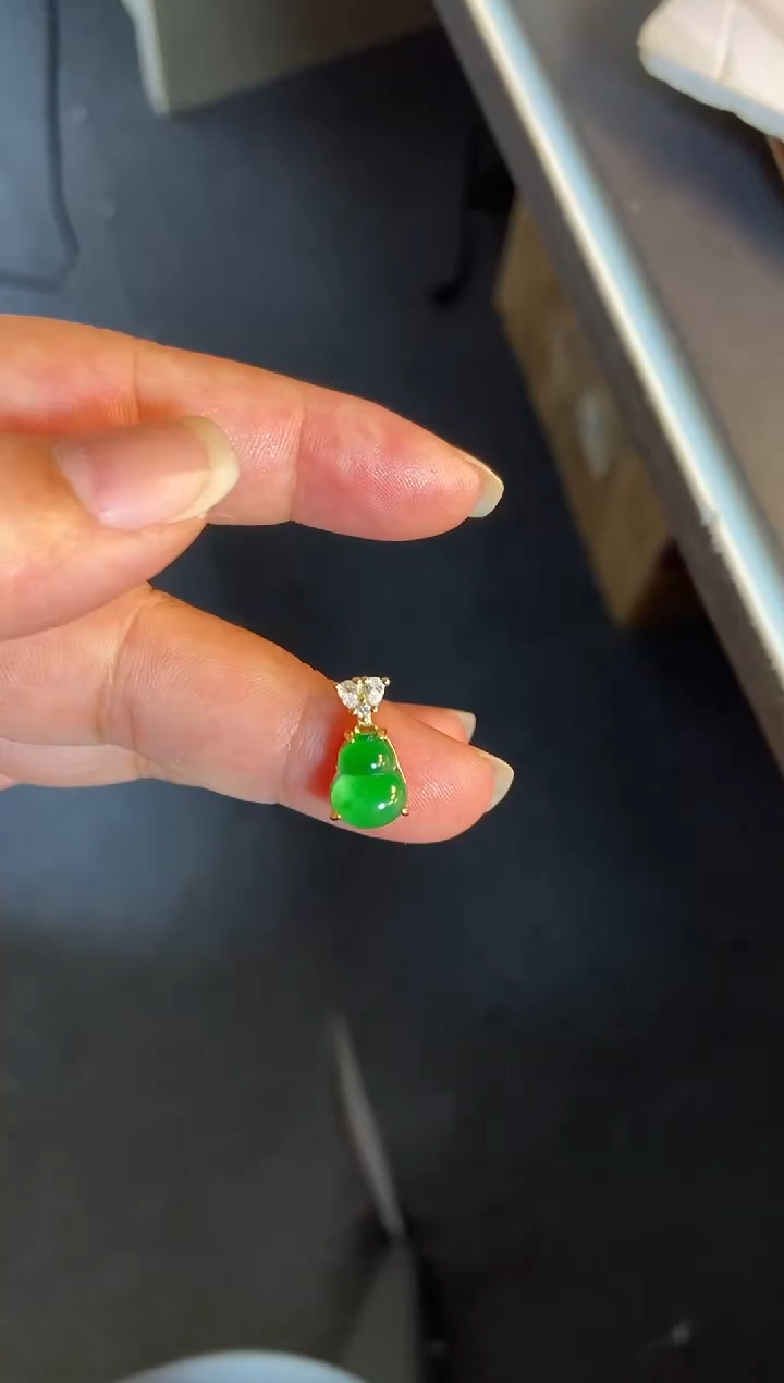 吊坠(不含链)银S925镶嵌翡翠1