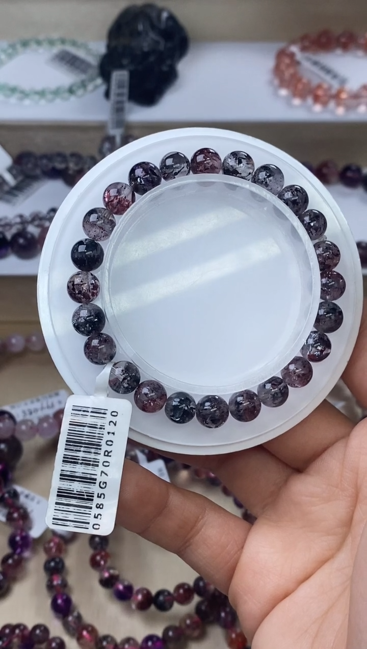 【闪购商品】水晶手链未镶嵌黑加仑超七单圈7m+