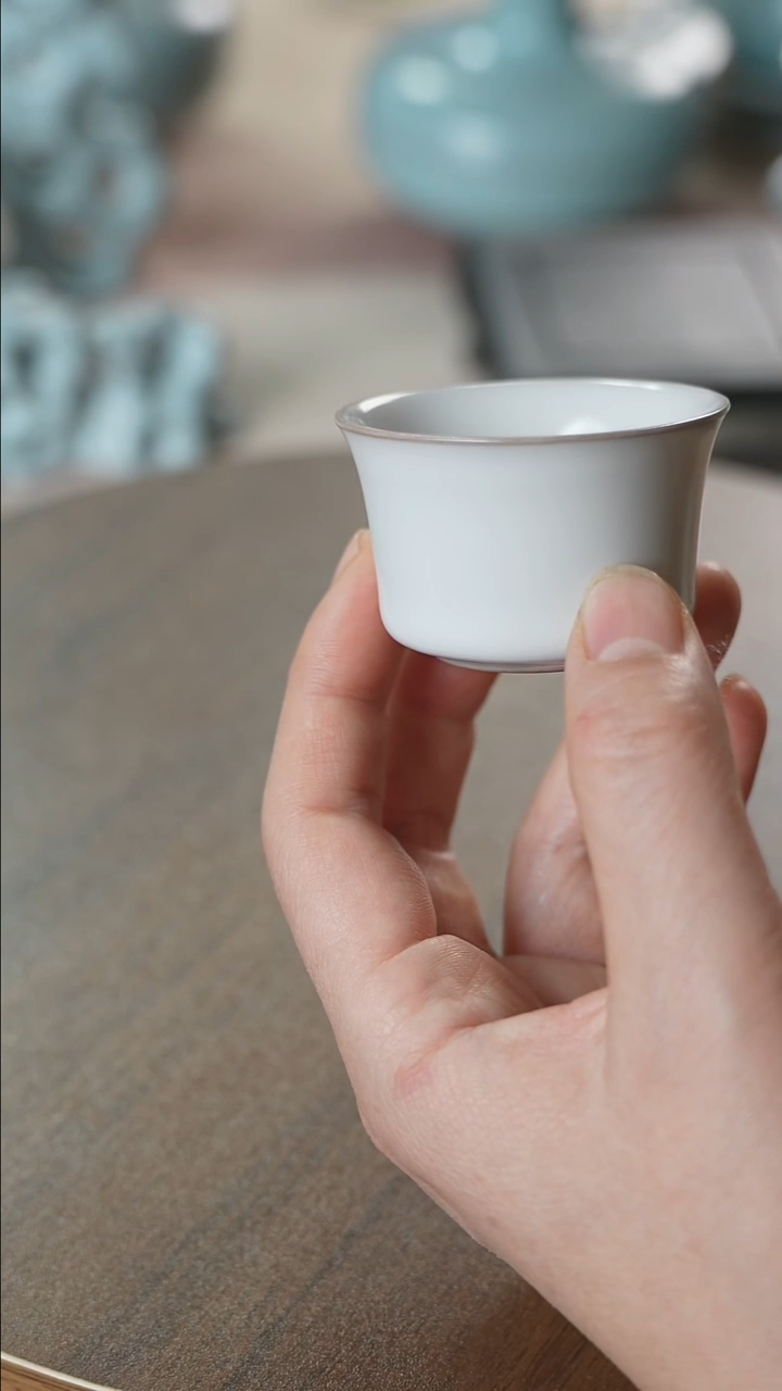 釉陶人三叔青瓷磨年-小白杯