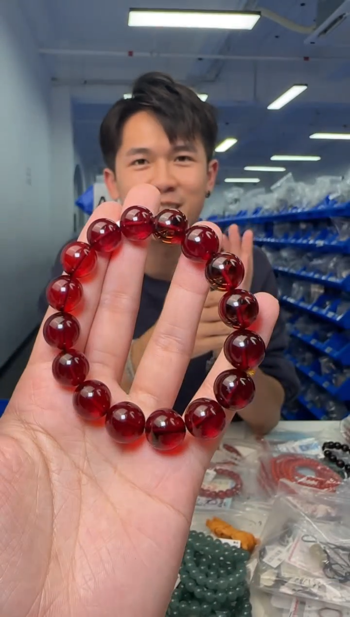【闪购商品】琥珀手链未镶嵌血珀圆珠单圈