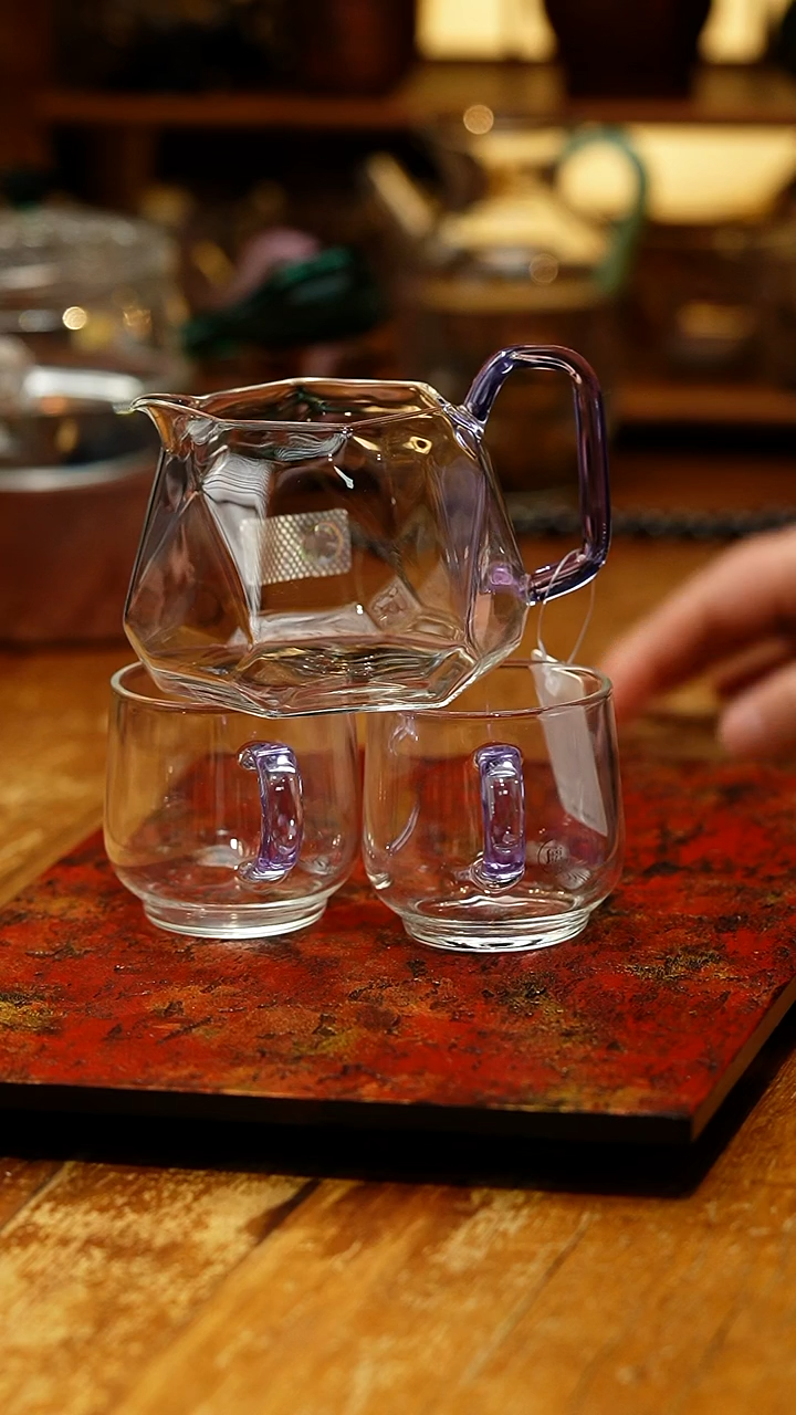 【闪购商品】禾器璀璨茶海/浅紫+水月杯浅紫2入