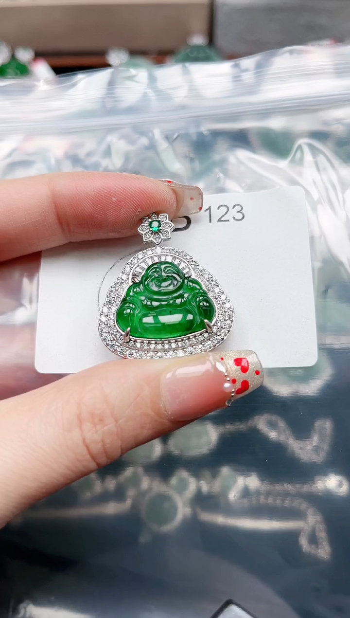 【闪购商品】翡翠颈饰未镶嵌123赠皮绳