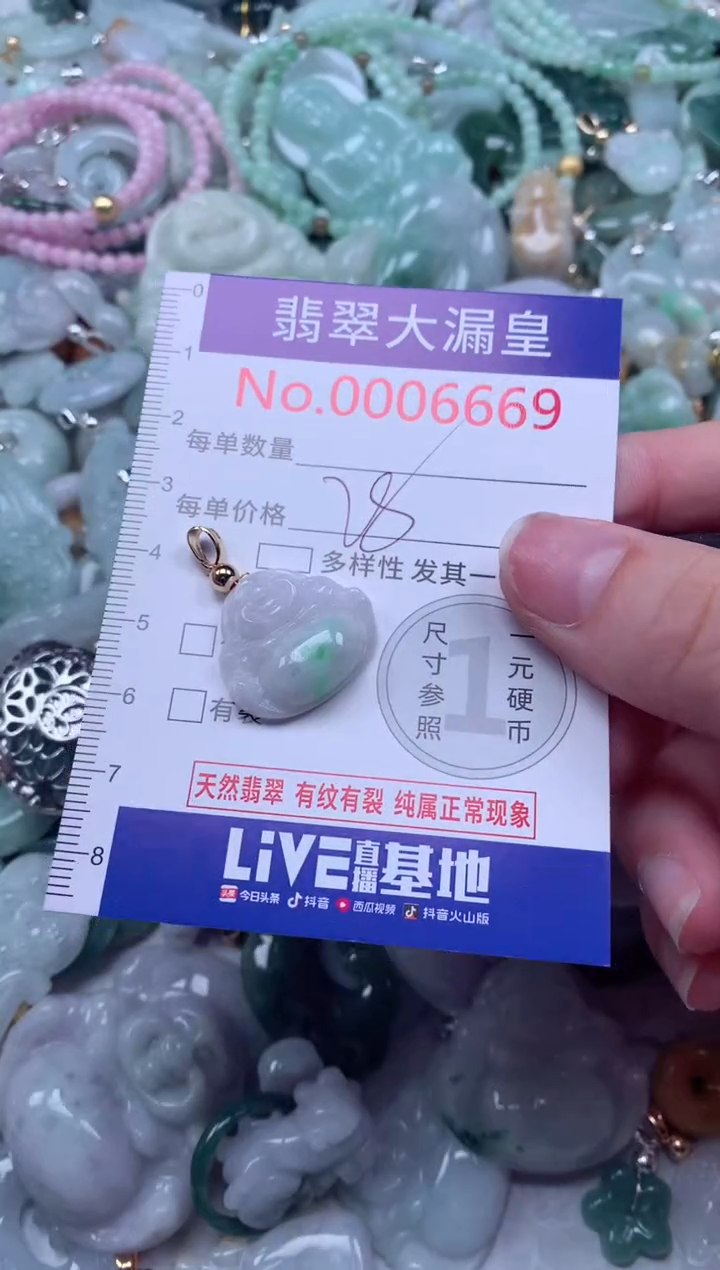 翡翠未镶嵌吊坠(不含链)6669