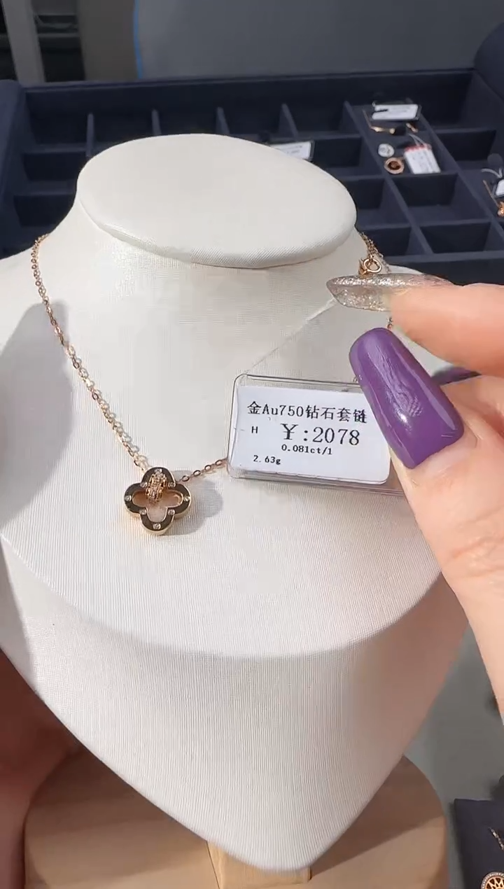 【闪购商品】钻石套链18K金镶嵌180000