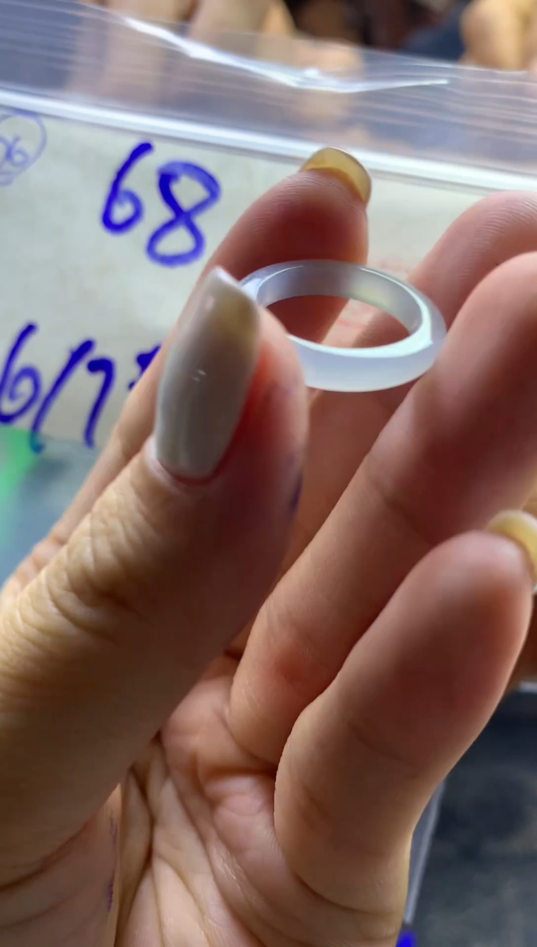 【闪购商品】定制翡翠未镶嵌戒圈67-68元毛货需精抛光发