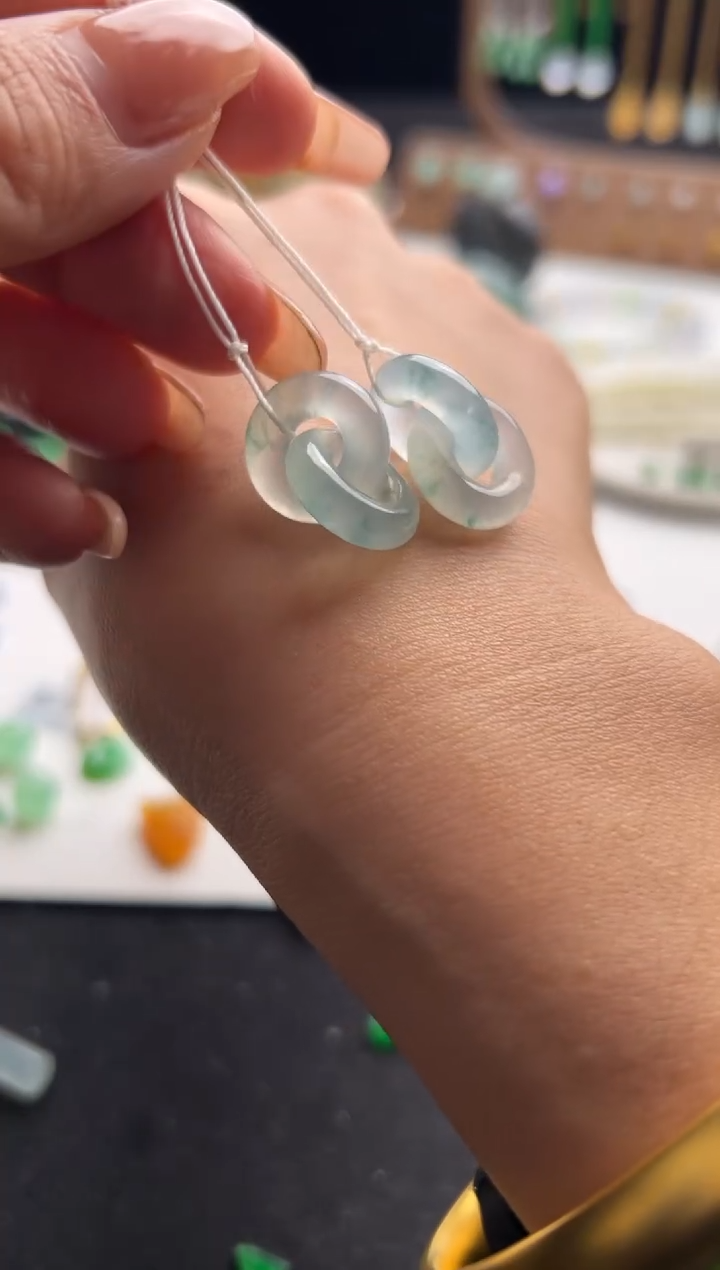 【闪购商品】定制翡翠未镶嵌环环相扣10000+500-lh