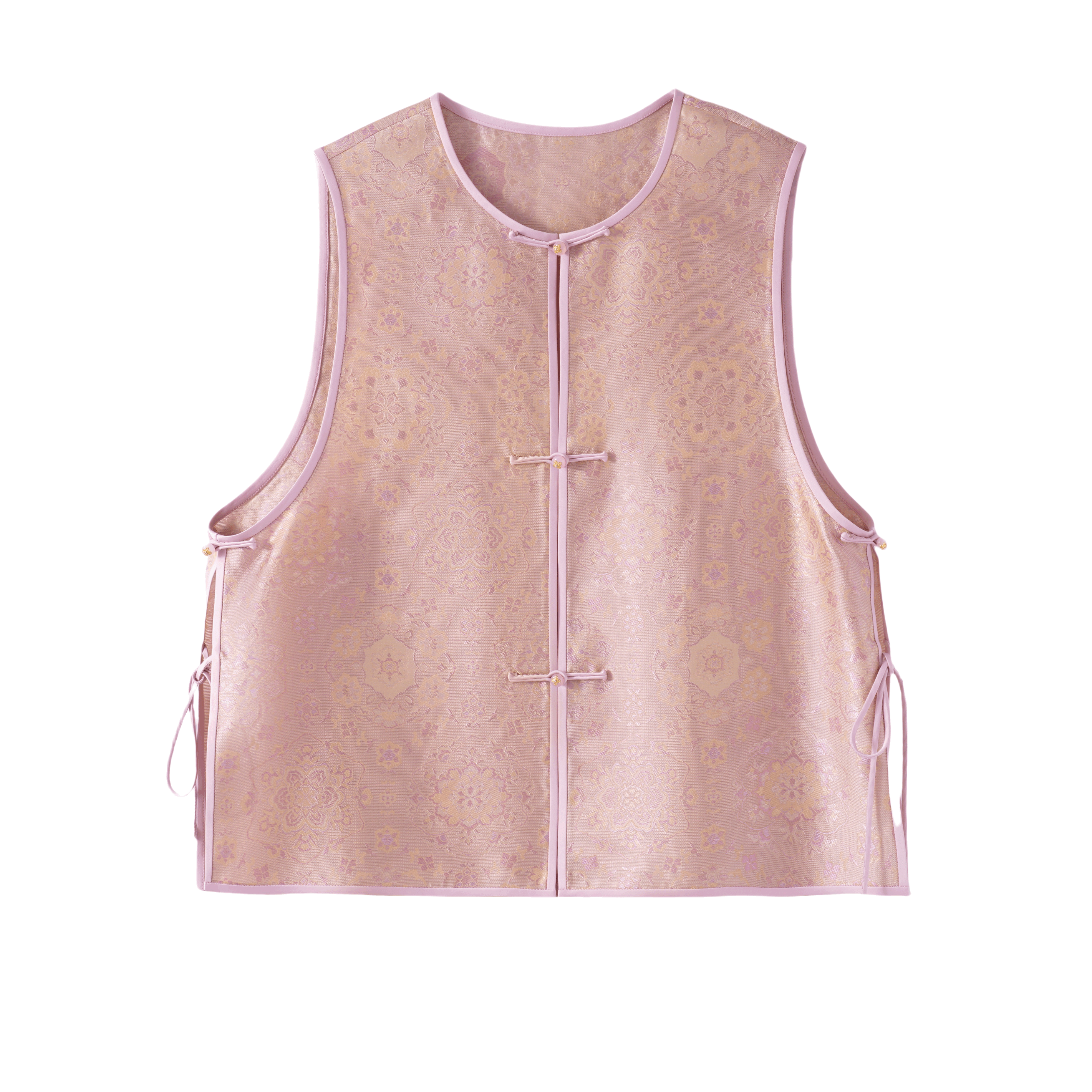 风禾-YX768100新中式桑蚕丝休闲马甲中国风国风气质女装