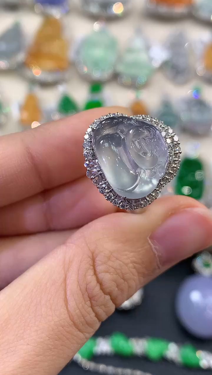 【闪购商品】翡翠戒指18K金镶嵌 C204