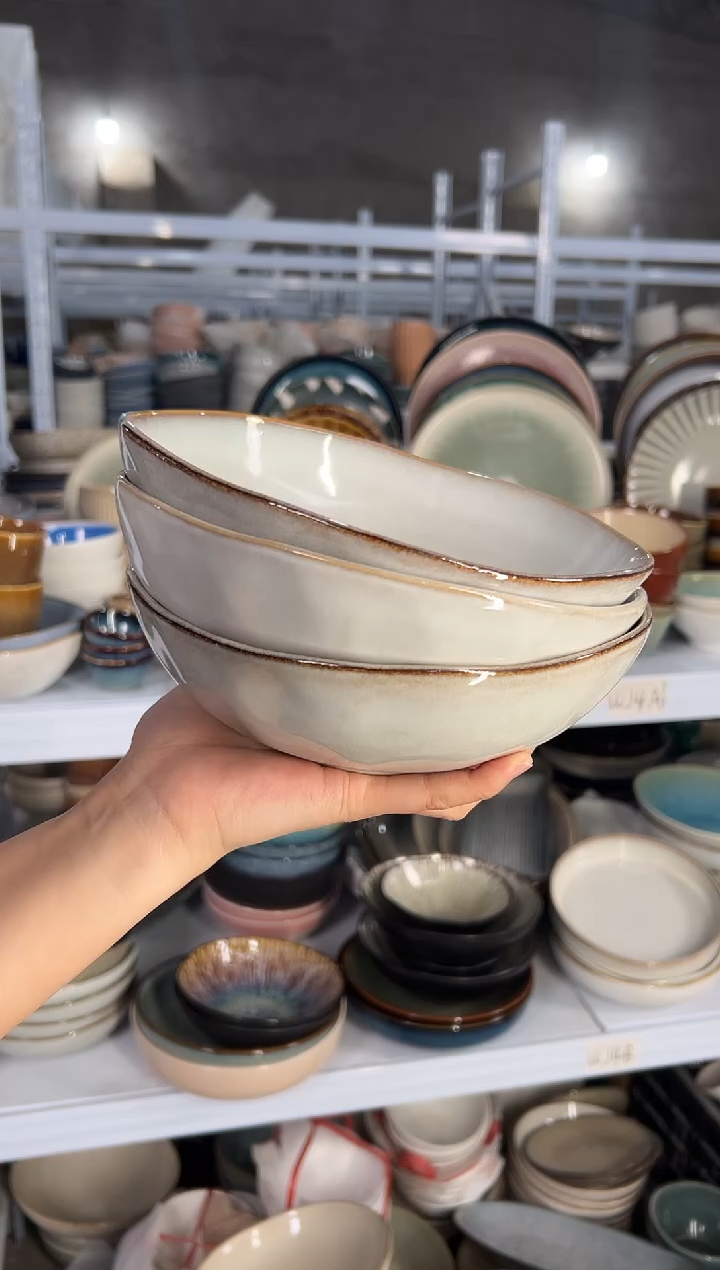 陶瓷外贸尾货瑕疵满20包邮X3 菜碗
