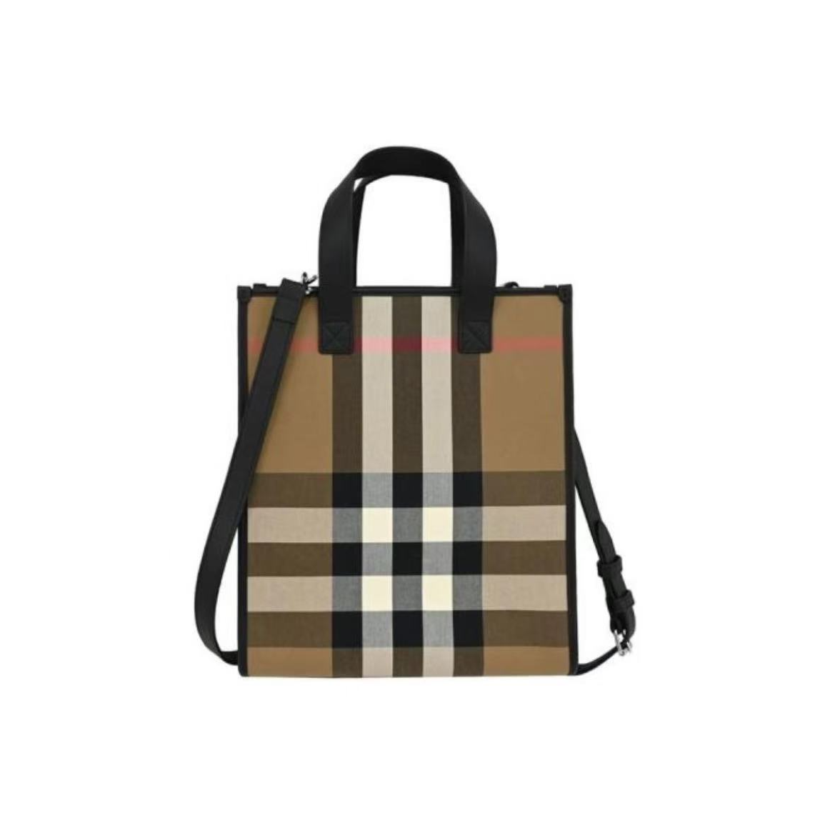 未使用 BURBERRY/博柏利 【诗诗】帆布拼革手提斜挎包/BGC202210001