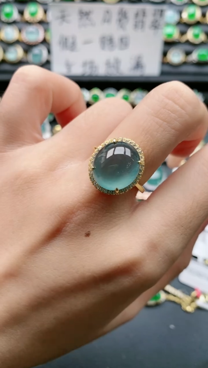 【闪购商品】翡翠戒指银S925镶嵌11111