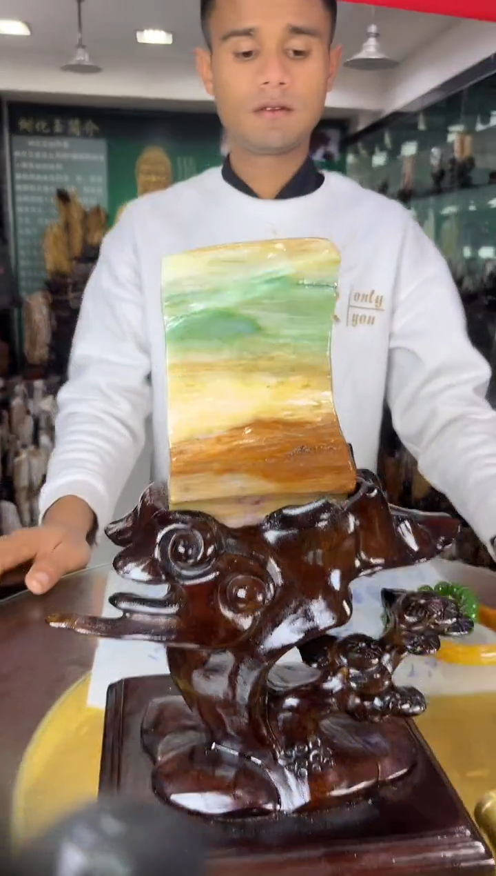 未镶嵌珠宝奇石硅化玉缅甸天然树化玉精品居家摆件