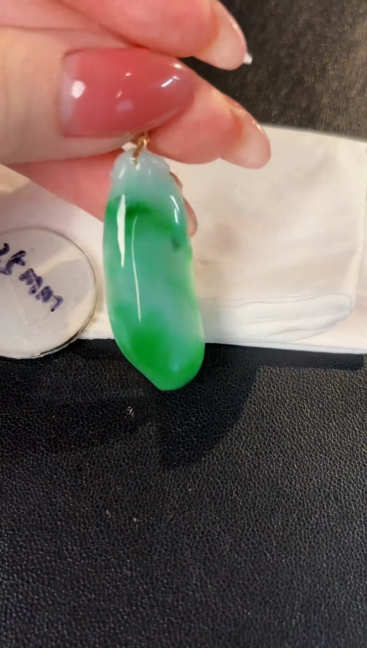 【闪购商品】翡翠颈饰18K金镶嵌缅料A货/支持复检/一件