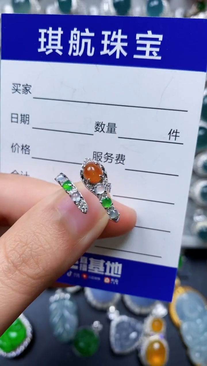 【闪购商品】翡翠戒指银S925镶嵌0190