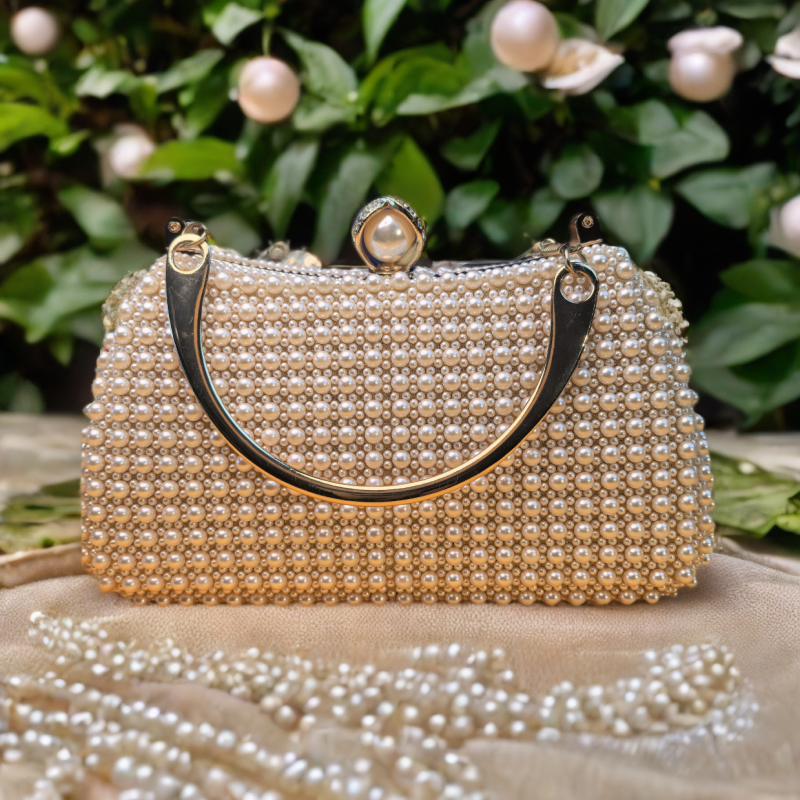 法系蓝涵【仙女出街】2025高贵包包新款珍珠手提包名媛百搭时尚气质