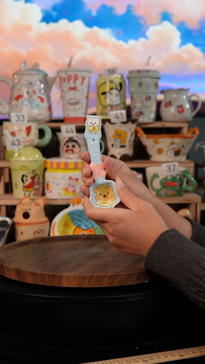 陶瓷双饮款景德镇手工手绘陶瓷