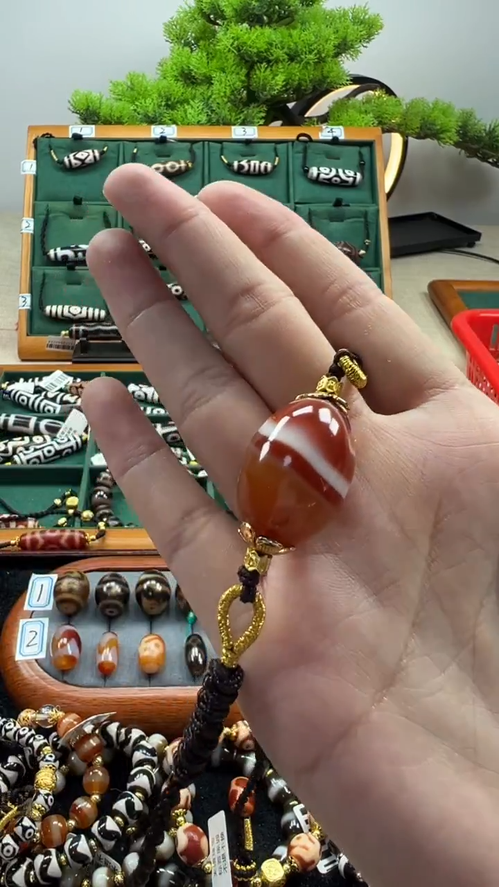 玛瑙/玉髓（覆膜）颈饰合金5.（微瑕随机发货）