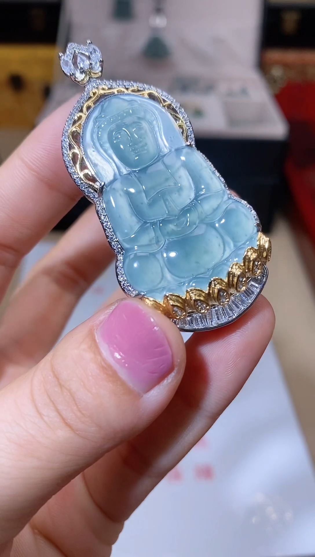 【闪购商品】翡翠颈饰合金天然A货翡翠